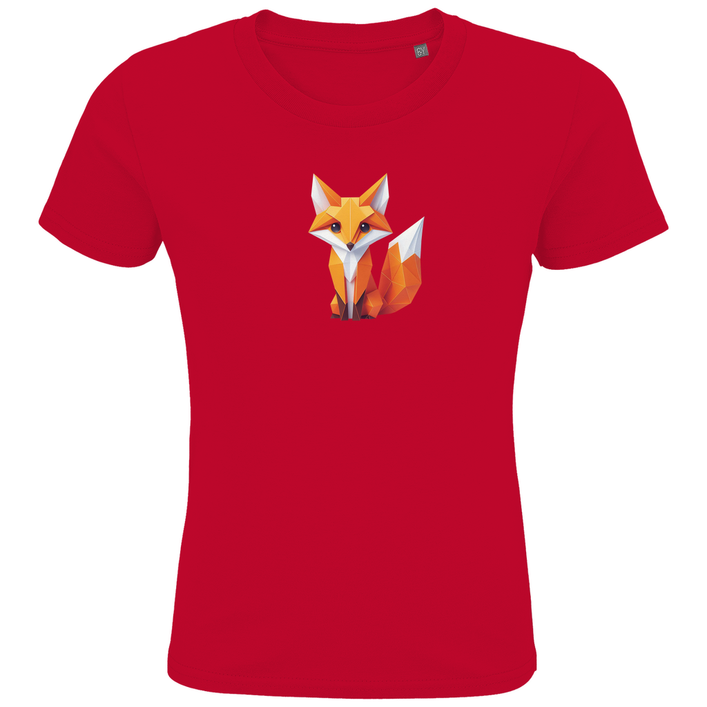 Kids Premium Organic T-Shirt | Origami fox