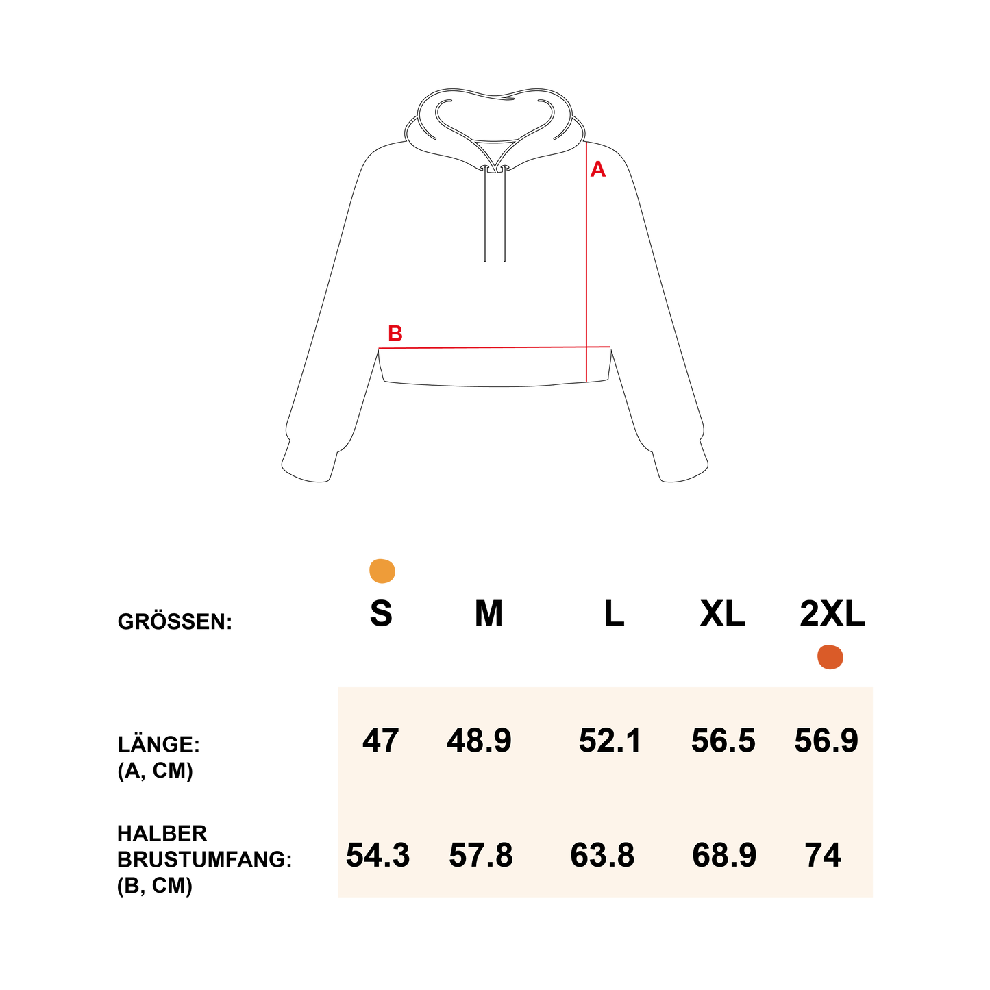 Damen Cropped Hoodie Premium | Mamburu