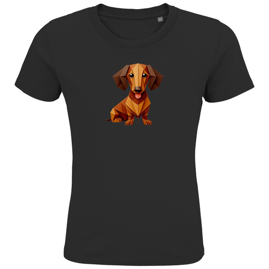 Kids Premium Organic T-Shirt | Origami Dachshund