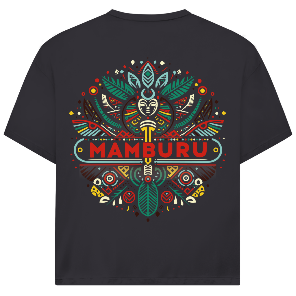 Herren Oversize T-Shirt schwarz mit Backprint