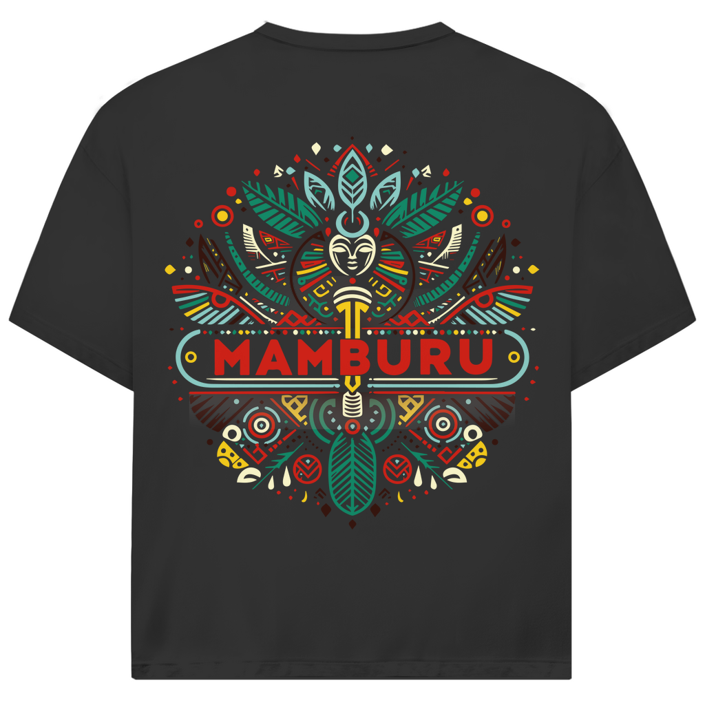 Herren Oversize T-Shirt schwarz mit Backprint
