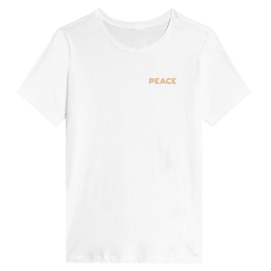 weißes T-Shirt PEACE