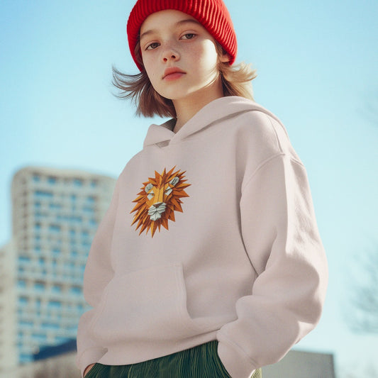 Kinder Bio-Hoodie | Löwe