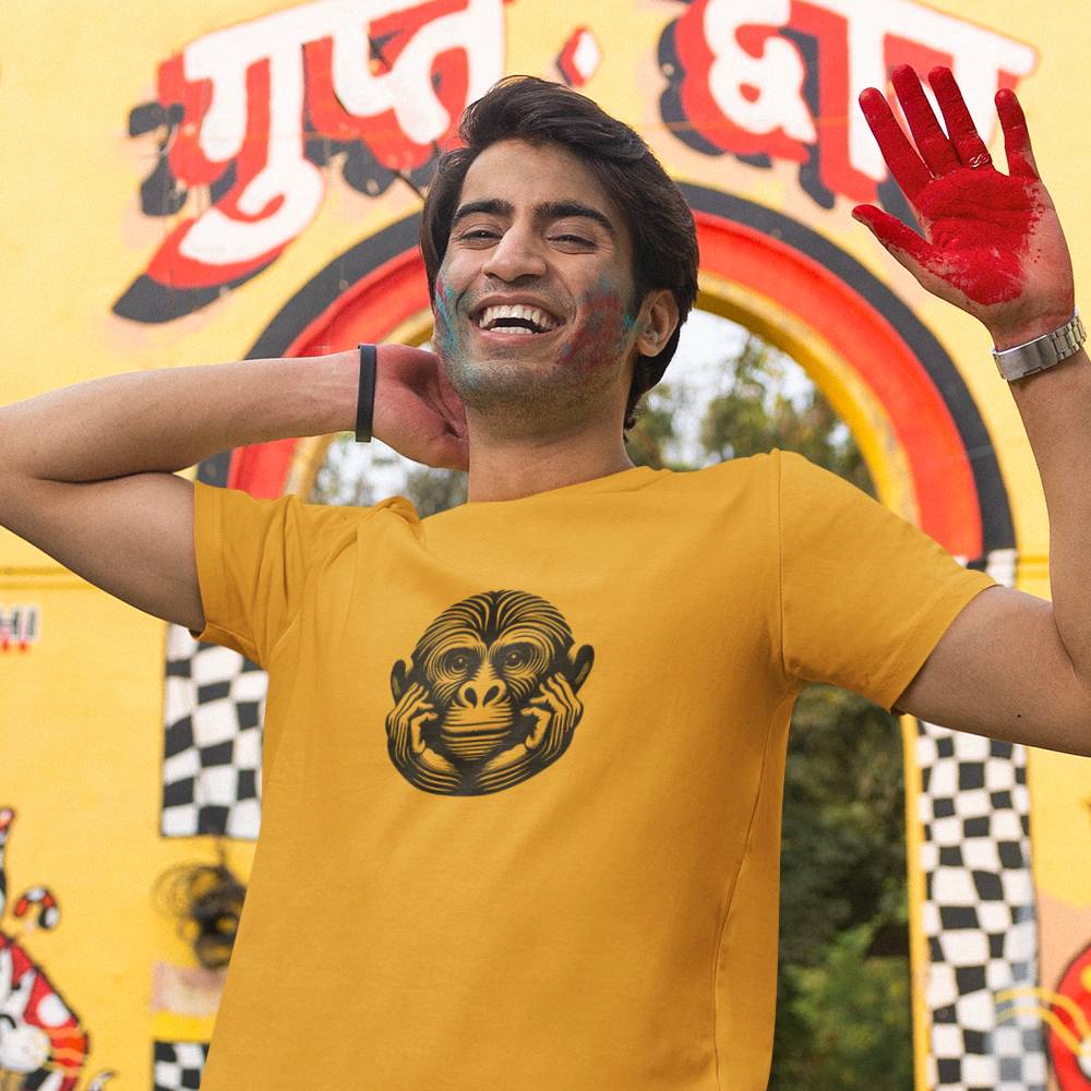 Basic T-shirt voor heren | Monkey mind