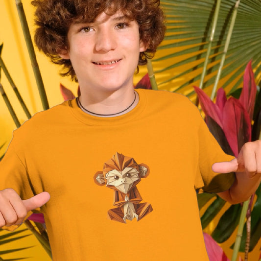 Kids Premium Organic T-Shirt | Origami Monkey