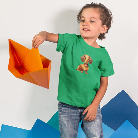 Kids Premium Organic T-Shirt | Origami Dachshund
