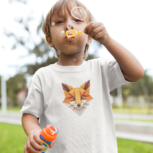 Kids Premium Organic T-Shirt | Origami Fox