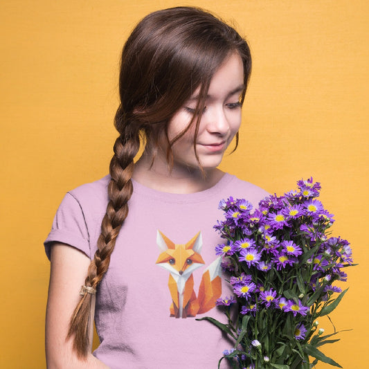 Kids Premium Organic T-Shirt | Origami fox