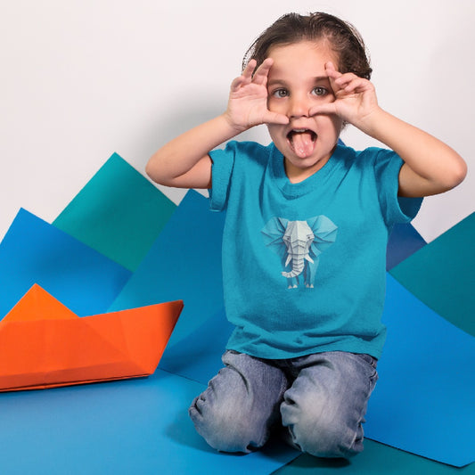 Children's Premium Organic T-Shirt | Origami Elephant