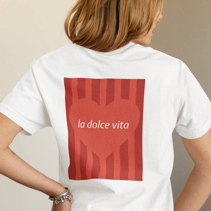 Dames T-shirt van katoen | La dolce vita
