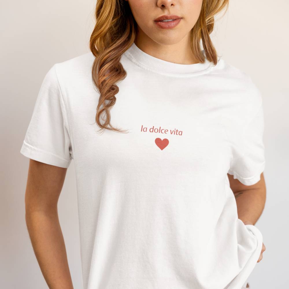 Dames T-shirt van katoen | La dolce vita