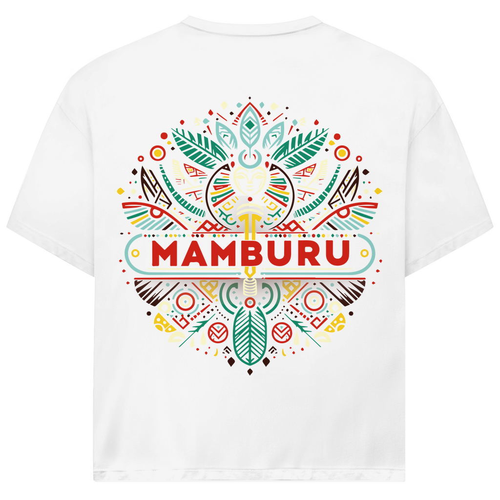 Herren Oversize T-Shirt weiß mit Backprint