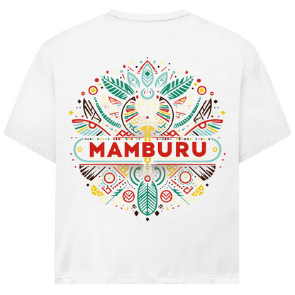 Herren Oversize T-Shirt weiß mit Backprint