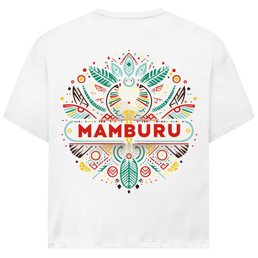 Herren Oversize T-Shirt weiß mit Backprint