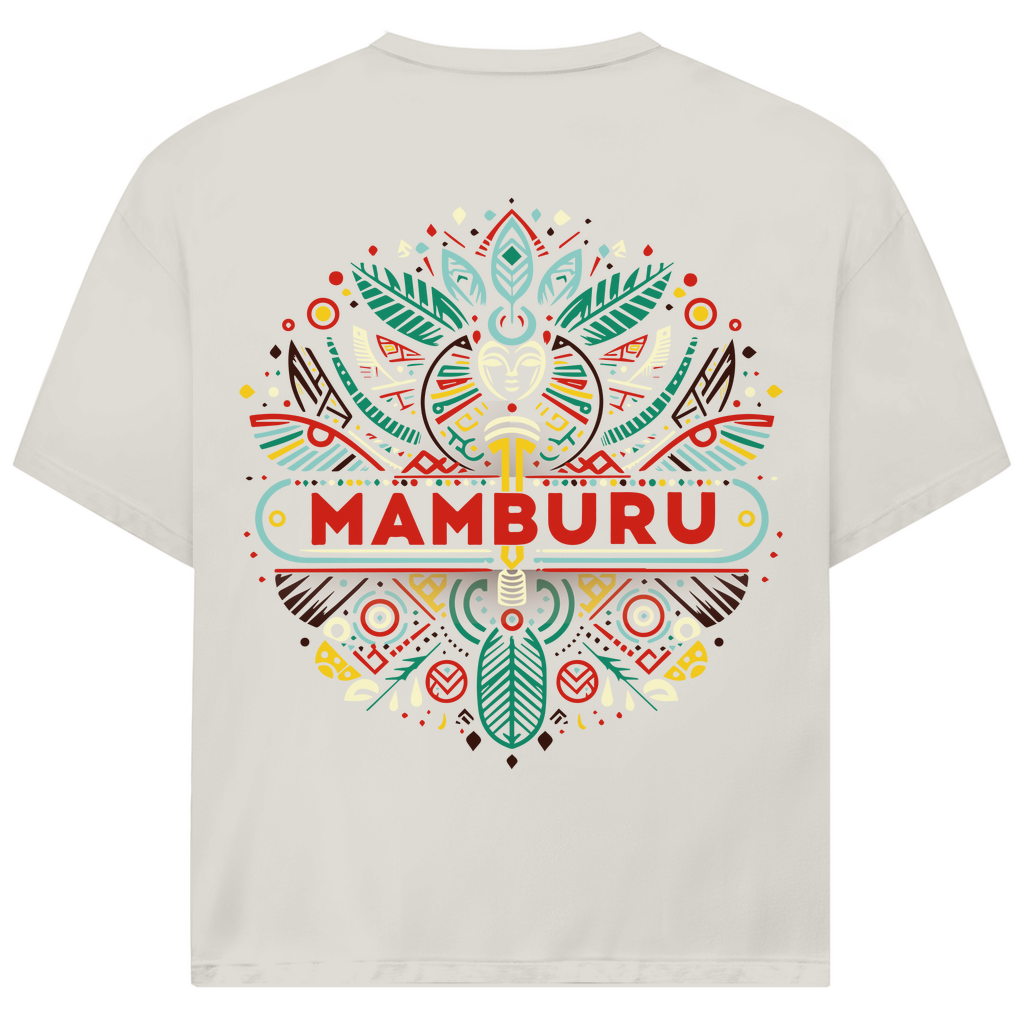 Herren Oversize T-Shirt weiß mit Backprint