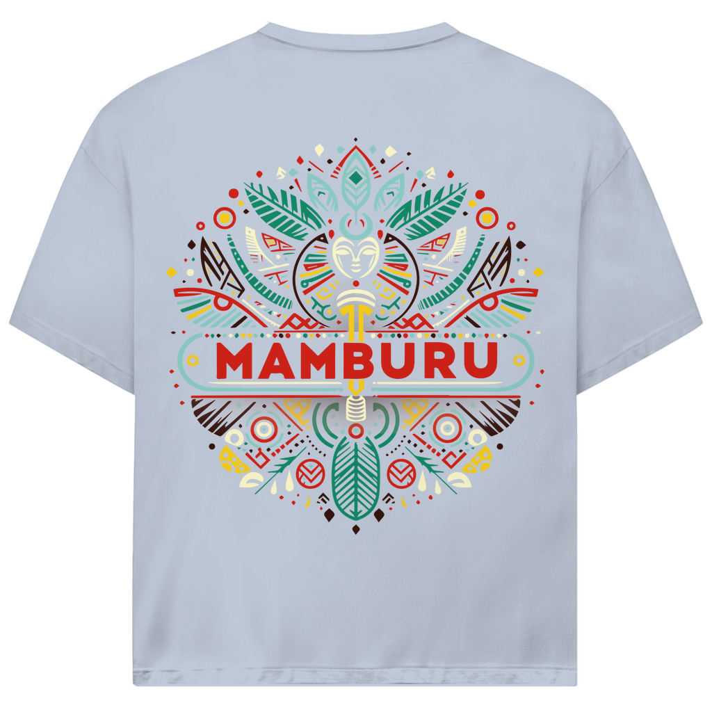 Herren Oversize T-Shirt skyblue mit Backprint